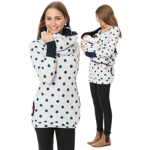 Sweatshirt Hoodie Women Long Sleeve Breastfeeding Shirt - ROUTINE FASHION